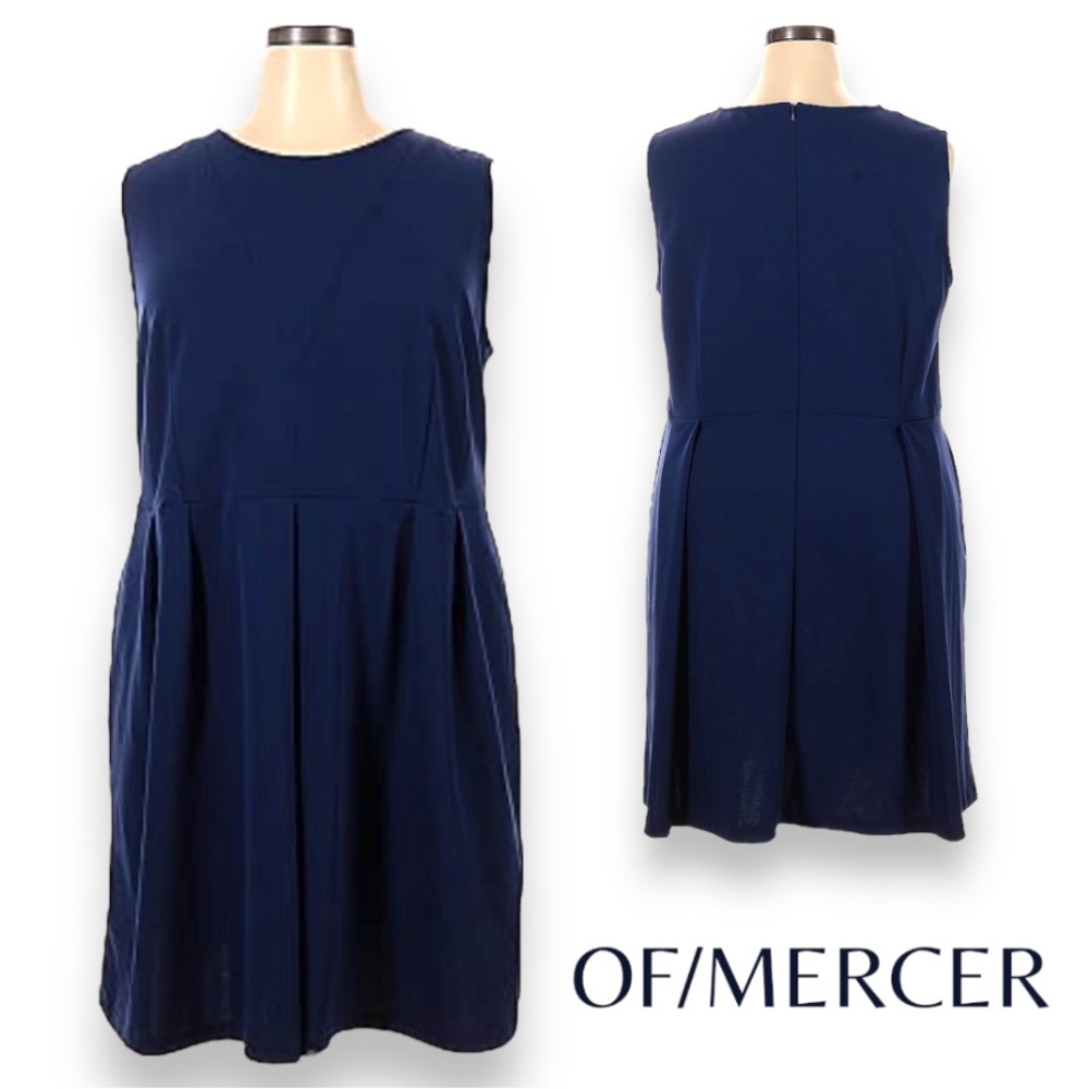 Size 6 OF/MERCER BUSINESS CASUAL NAVY BLUE DRESS 🚨FLAW🚨